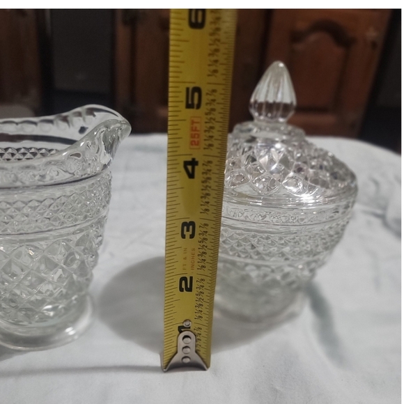 ⏳️Vintage⏳️ANCHOR HOCKING SUGAR & CREAMER SET - Picture 4 of 7